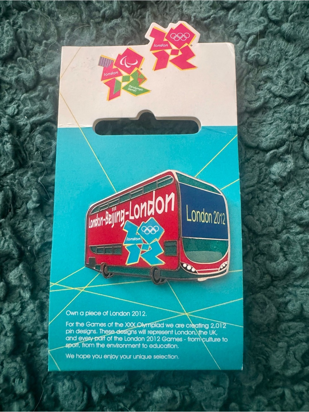 2012 London Olympics Collectible Pin- Double Decker Bus